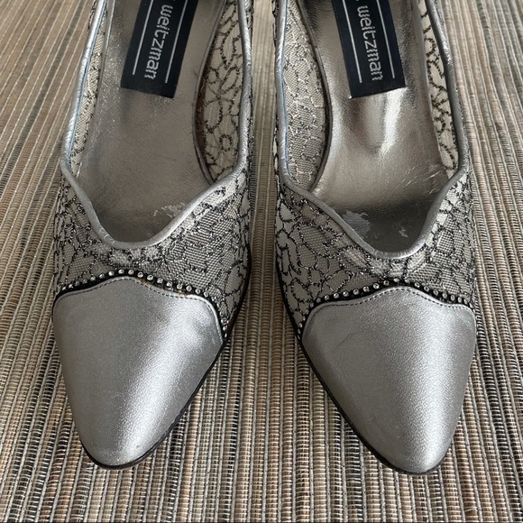 Stuart Weitzman Silver Lace Pumps - Picture 5 of 14
